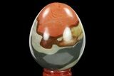 Polished Polychrome Jasper Egg - Madagascar #134581-1